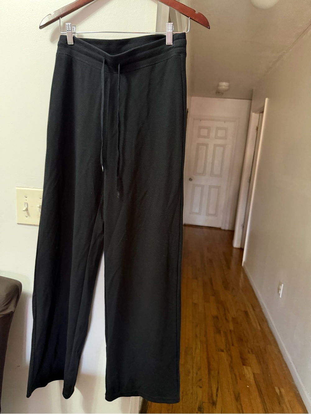 TNA Black Drawstring Wide-Leg Sweatpants